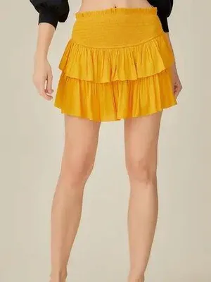 Forever 21 Orange Ruffle Skirt thumbnail 1
