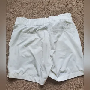 Women's White Nike Dri-Fit Golf Shorts thumbnail 2