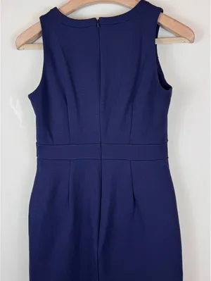 J. by J.Crew Ponte Work Dress Navy Blue Sleeveless Sheath Career Size 4 thumbnail 11