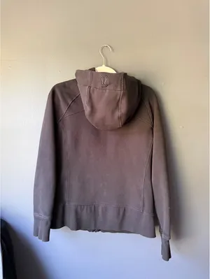 Lululemon Black Zip-Up Hoodie with Thumb Holes and Hood thumbnail 2