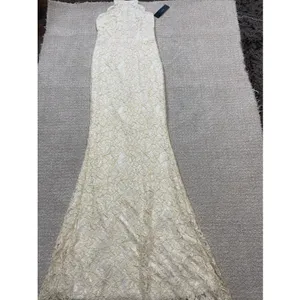 Lulus Zenith Cream Lace Maxi Dress NWT Size XS Halter Full Length Bridal Gown thumbnail 14