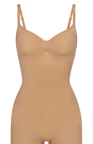 SKIMS Seamless Sculpt Mid Thigh Bodysuit - Ochre Size XS thumbnail 1