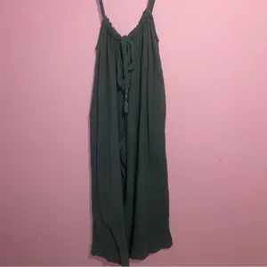 Free People Teal Cotton Gauze Jumpsuit Women Size S One Piece Boho Beach Lounge thumbnail 9