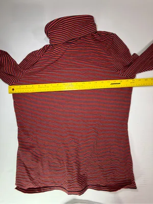 Striped Red Turtleneck Sweater Size XL thumbnail 2