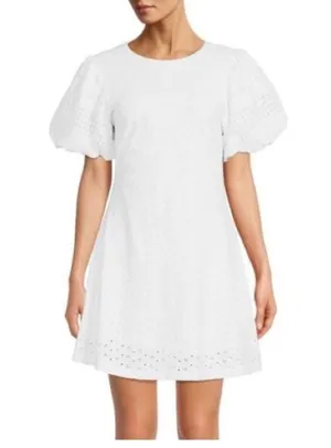 Free People Apricot Rose Mini Dress. Eyelet dress thumbnail 5