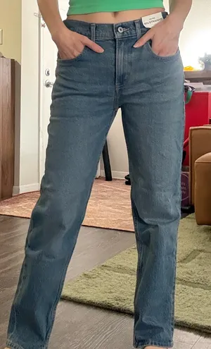 Abercrombie Mid-Rise Jeans Straight 90s thumbnail 1