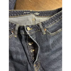 Old Navy Women’s High Rise OG Straight Jeans Dark Wash Button Fly Size 14 thumbnail 3