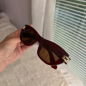 Source Unknown Unbranded Women's Burgundy and Brown Sunglasses thumbnail 2