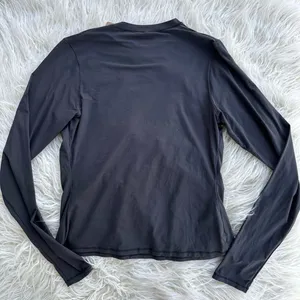 Skims Fits Everybody Long Sleeve T-Shirt Onyx Size Large thumbnail 5