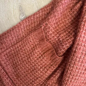 American Eagle Rust Waffle Knit Cardigan Sweater thumbnail 5