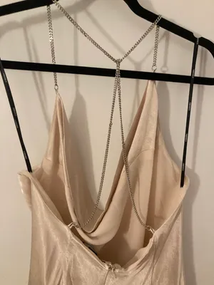 Satin Cowl Neck Mini Dress thumbnail 5