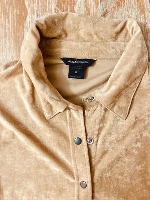 Victoria’s Secret MODA Faux Suede LS Shirt thumbnail 4