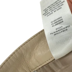 Aritzia Wilfred The Melina Pants Vegan Leather‎ Cropped Beige Size 10 thumbnail 11