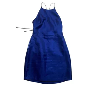 Endless Rose Shimmery Blue Backless Mini Dress Large thumbnail 8
