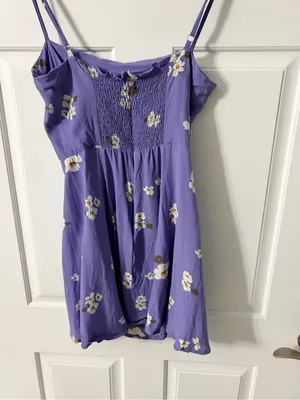 Reformation Lavender Floral Spaghetti-Strap Dress thumbnail 5