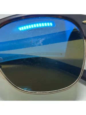Ray-Ban RB 3016 Clubmaster Classic Sunglasses with Blue Mirrored Lenses thumbnail 9