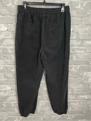 Zara Charcoal Elastic Waist Track Joggers with Ankle Zips thumbnail 4