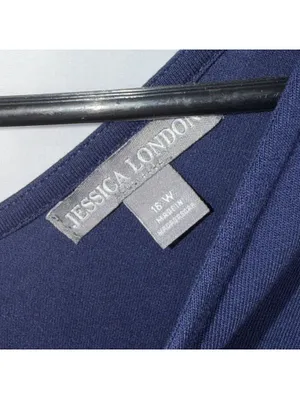 Jessica London Navy Maxi Dress Plus Size 16W thumbnail 5