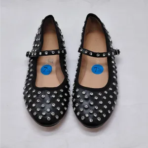 House of Harlow Mary Jane Ballet Flats Size 7.5 Black Rhinestone Y2K Glam Shoes thumbnail 11