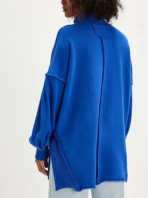 Free People We The Free Wonderful Pullover - Mazarine Blue - NWT thumbnail 2