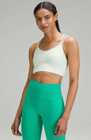 Lululemon Like a Cloud‎ Longline Sports Bra Light Support B/C Cup Kohlrabi Green thumbnail 1