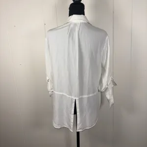 Cloth & Stone Shirt Womens Small White Tencel Button Front Pocket Blouse‎ Casual thumbnail 2