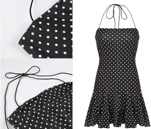 Black polka dot dress thumbnail 2