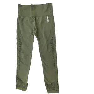 Gymshark Energy Seamless Leggings Olive Green Womens Medium High Waist Eyelet thumbnail 11