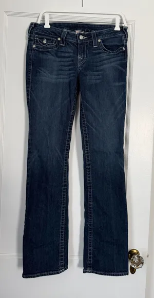 True Religion Y2K Low Rise Straight Dark Wash Jeans thumbnail 1