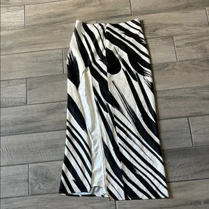 Meshki Asymmetrical Black and White Maxi Skirt thumbnail 7