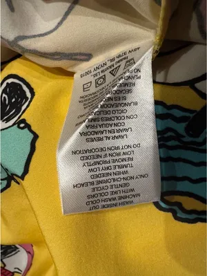 Peanuts Yellow Snoopy Print Casual T-Shirt Dress 2XL thumbnail 4