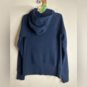 Lululemon Scuba Hoodie Light Cotton navy Fleece with advertising size 6 thumbnail 2