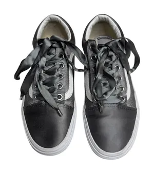 Vans Old Skool Satin Lux Gray Sneakers Women's Size 6.5 thumbnail 1