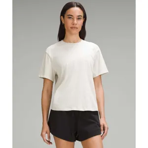 Lululemon Relaxed-Fit Cotton Jersey T-Shirt Bone (First Release) Women's XL READ thumbnail 3