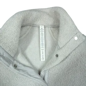 Lululemon Size 4 Wool Blend Sherpa‎ Fleece Go Cozy Jacket Heathered Ceramic thumbnail 7