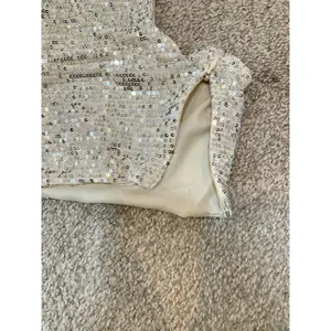 Forever 21 medium crop top sequin outfit knot front skirt set SK2 3392 thumbnail 5