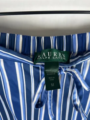 Lauren Ralph Lauren Gatsby II Striped Satin Pajama Lounge Pants Size M thumbnail 5