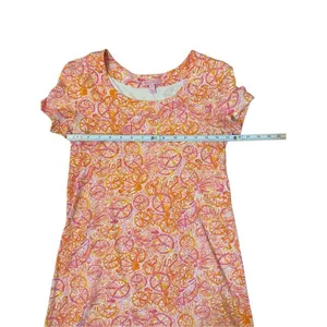 Lilly Pulitzer Kelsea Dress in Ten Speed‎ Bicycle Print Sz XS Orange Pink thumbnail 7