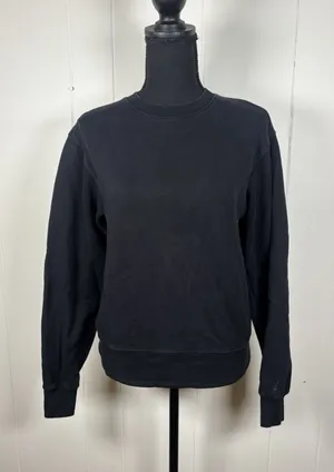 Aritzia TNA women's cozy fleece sweatshirt size XXS‎ Black thumbnail 1