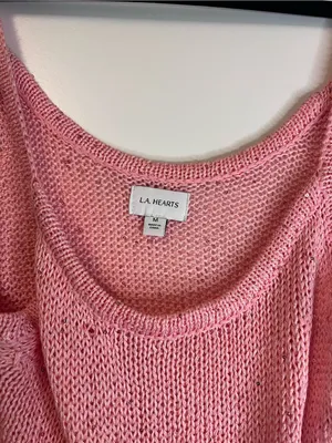 NWOT Pink LA Hearts crop tank top thumbnail 3