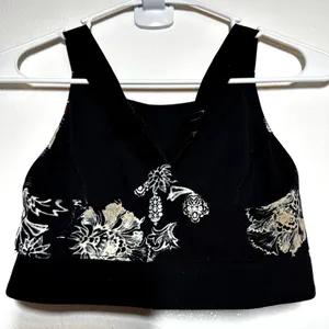 Free People Movement Freestyle Sports Bra Adjustable Strap Floral Black Combo S thumbnail 5