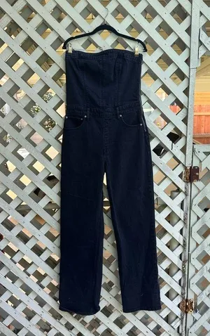 Abercrombie & fitch denim strapless jumpsuit thumbnail 1