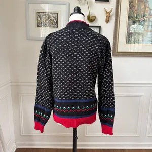 Vintage 90s Jordache Novelty Sweater Applique Embroidered Mock Neck Sweater M thumbnail 6