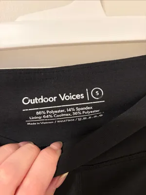 Outdoor Voices Black Biker Shorts Size Small thumbnail 4
