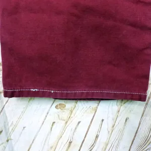 Lucky Brand Snapper Jean Womens 4 27 Burgundy USA Flare Low Rise Y2K F1RG020 thumbnail 12