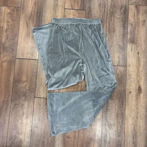 SKIMS Maternity Velour Wide Leg Lounge Pants Gray Soft Cozy Pregnant Women Large thumbnail 2