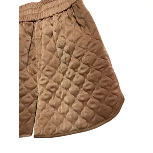 Pink Dolphin women's brown quilted shorts size Medium‎ thumbnail 2