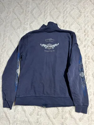 Blue Harley Davidson zip up women’s medium thumbnail 6