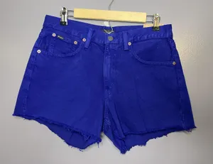 Polo Ralph Lauren Shorts Womens 28 Blue Crosby Relaxed Denim Frayed Hem Casual thumbnail 1