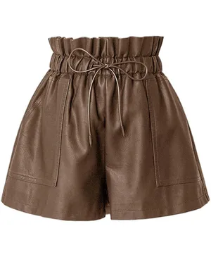 Leather Shorts Brown Size M thumbnail 1